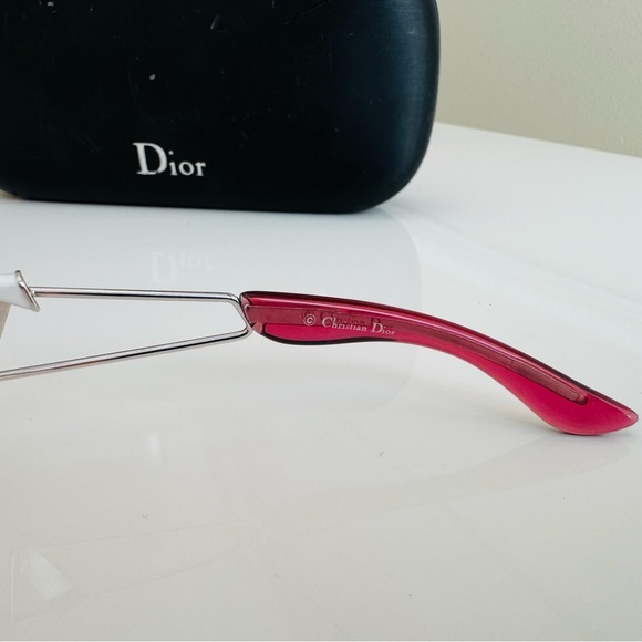 LIKE NEW🍒 Authentic Dior heart core Swarovski rimless pink sunglasses - Picture 12 of 12